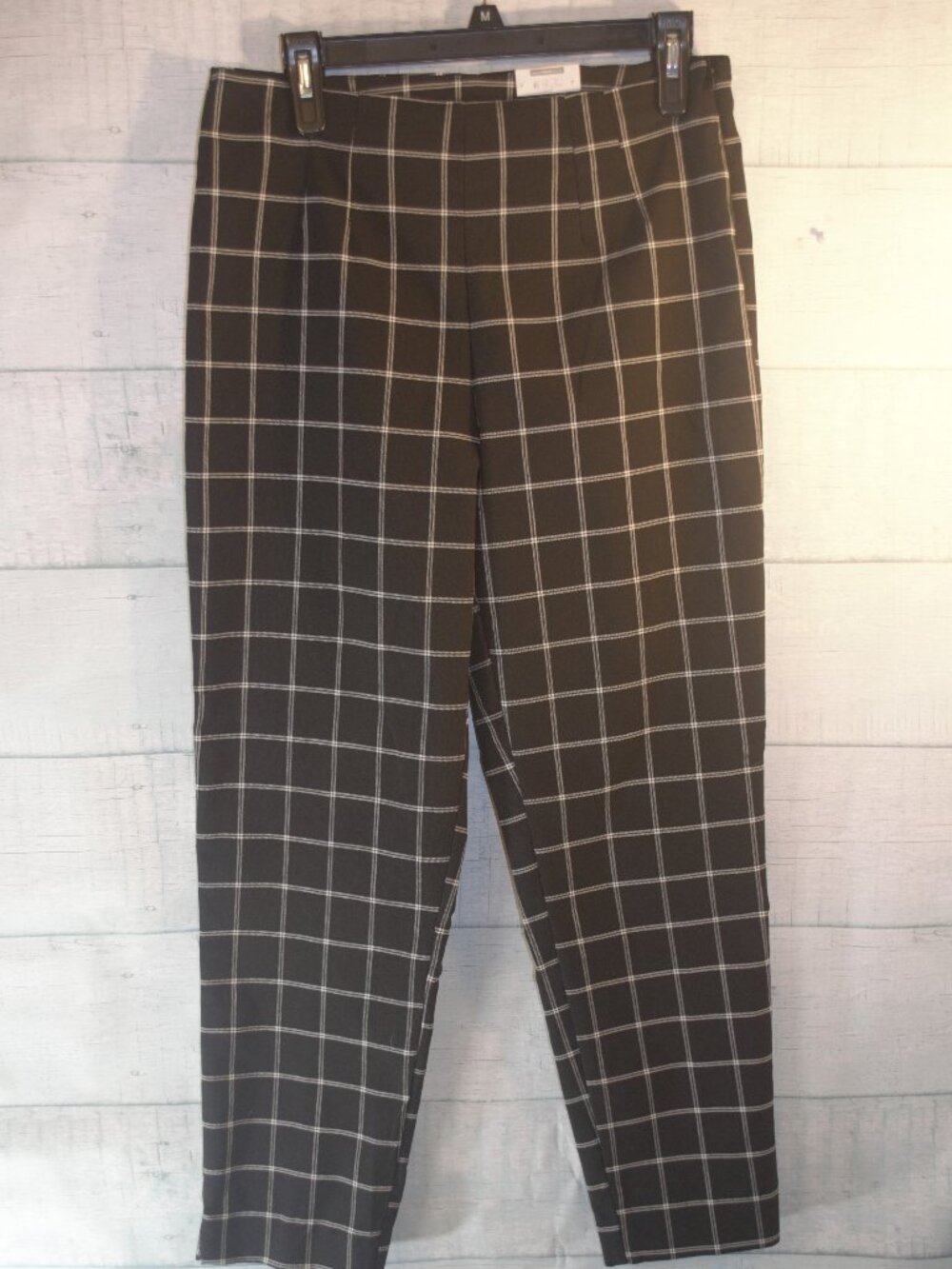 Time and Tru Skinny Pants featuring a classic black and white plaid size 14